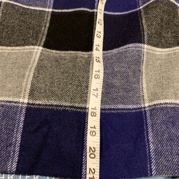 Talbots size 12 window pane check lined dress skirt. Blue black and gray - Picture 4 of 5